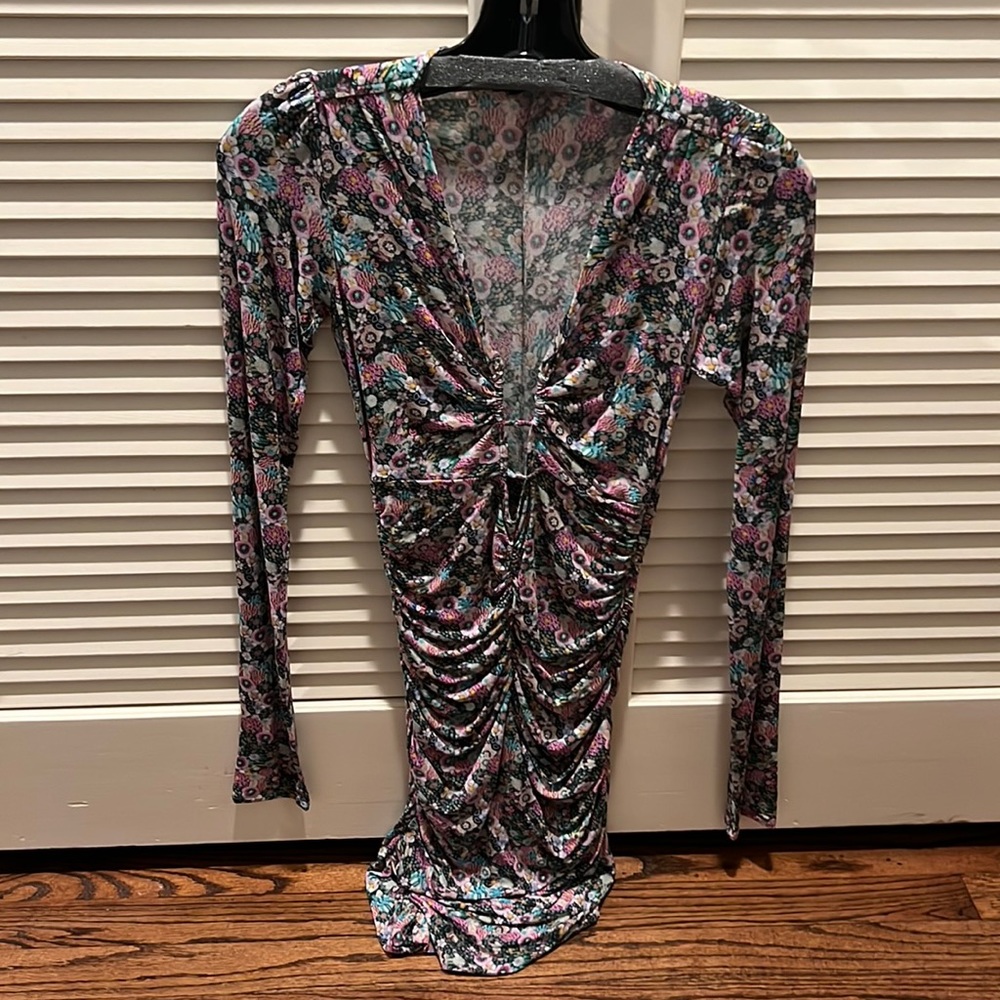 Jordana floral jersey minidress